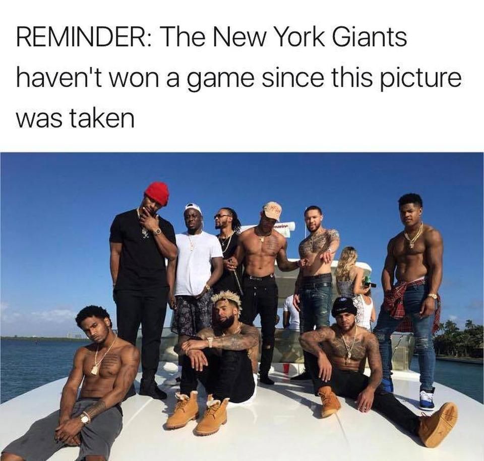 A Giants a hajós parti óta nem nyert NFL-meccset... (Fotó: NFL Memes)