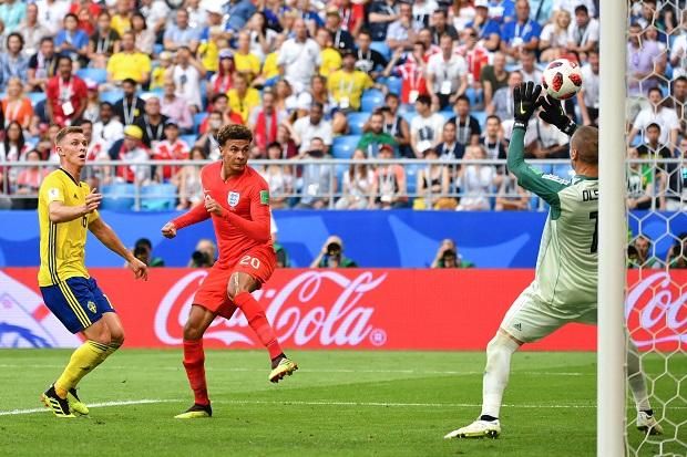 2018: a svédek elleni vb-negyeddöntőben rendkívül fontos gólt fejelt (Fotó: AFP)
