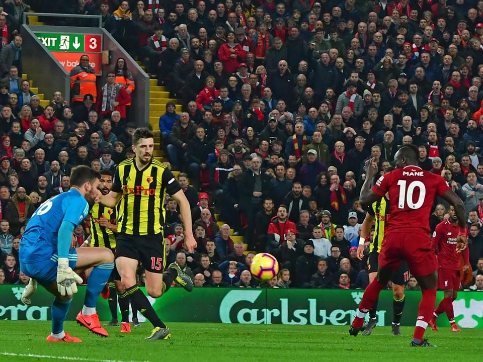 Mané szenzációs gólt sarkazott a Watford kapujába (Fotó: AFP)