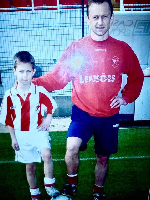 A kis Dino Besirovic édesapjával, Nail Besiroviccsal