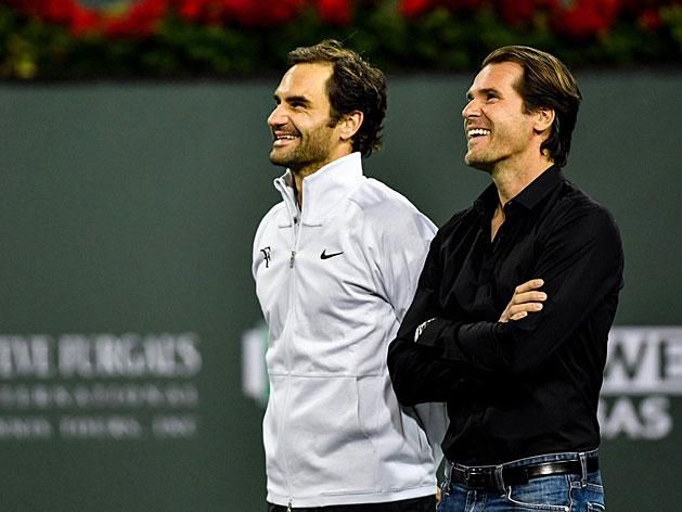 Roger Federer és Tommy Haas (Fotó: Twitter)