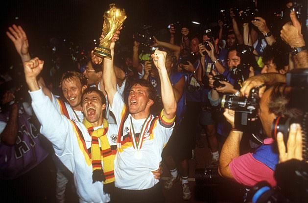 1990, World Cup. Italy again, only this time it's the World Cup: with a sensation performance throughout the tournament, he led West Germany to a gold medal scoring four goals (Photo: Imago Images)