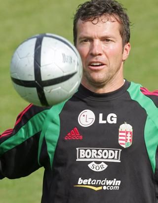 Matthäus egy válogatott edzésen – nagyot nem tudott előrelépni 
két év alatt (Fotó: M. Németh Péter, NS-archív)