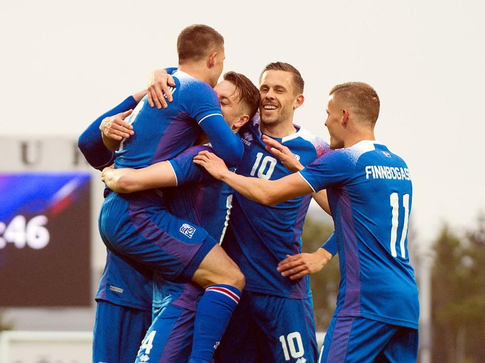 A Ghána elleni utolsó felkészülési meccsükön kétszer örülhettek az izlandiak (Fotó: AFP)