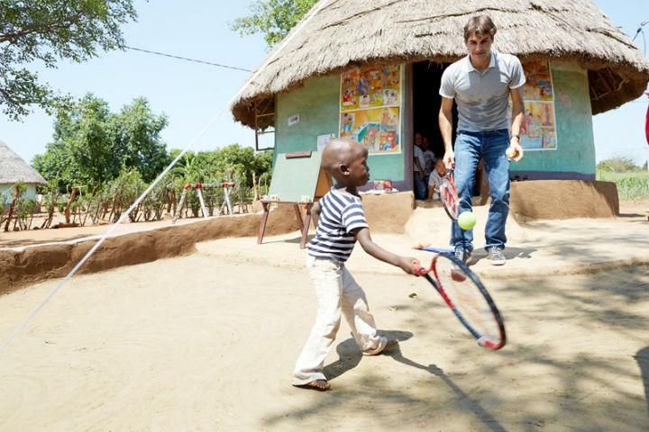 Persze, hogy a tehetségkutatás sem maradt el (Forrás: rogerfedererfoundation.org)