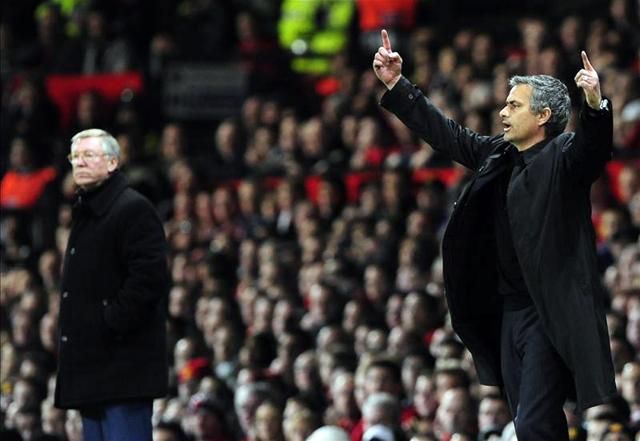 Ferguson és Mourinho egy MU–Interen (Fotó: Reuters)
