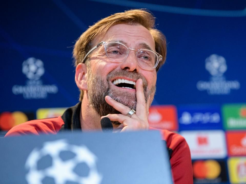 Jürgen Klopp jó hangulatban várja a müncheni visszavágót (Fotó: AFP)