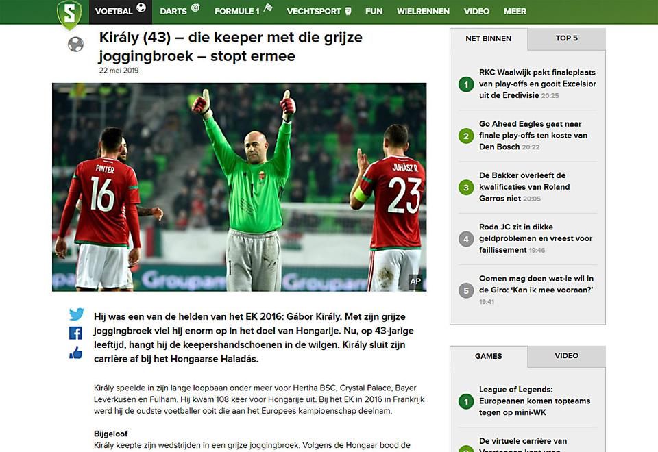 A holland Sportnieuws cikke