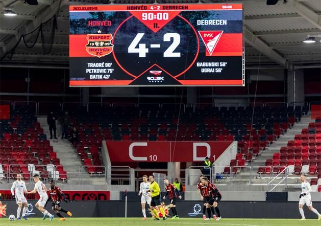 A Honvéd–DVSC meccsen született a legtöbb gól ebben a fordulóban