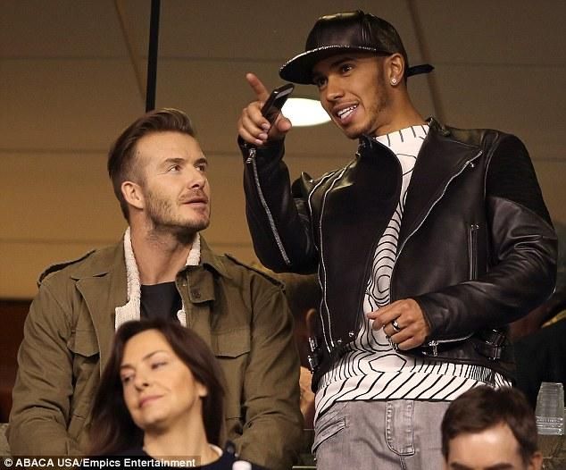 David Beckham és Lewis Hamilton (forrás: Daily Mail)