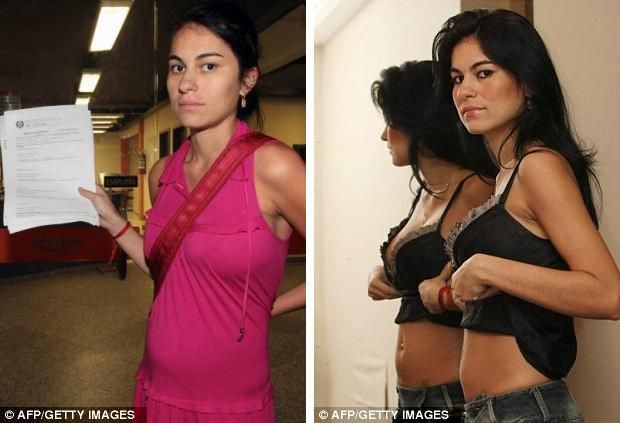 Eliza Samudio egy rendőrségi feljelentéssel, és kilenc hónappal korábban,terhessége elején