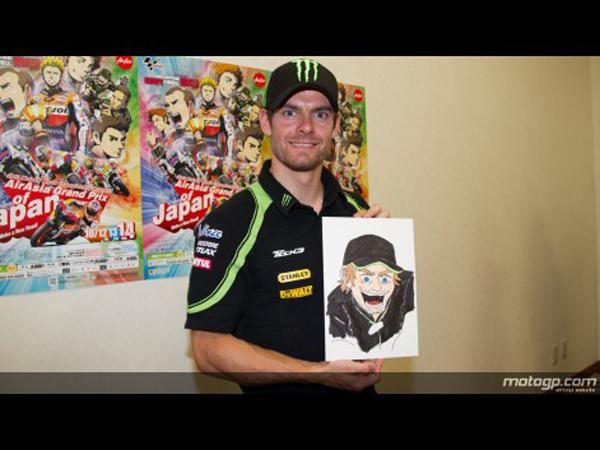 Cal Crutchlow és mangaképmása (forrás: motogp.com)