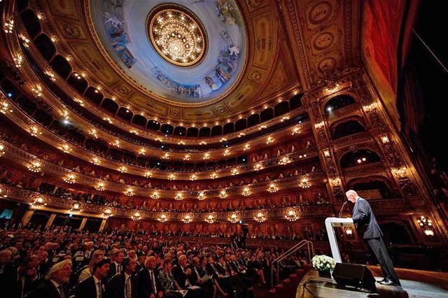 Rogge a Teatro Colónban, a NOB 125. ülésének megnyitóján (Fotó: Reuters)
