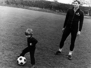 Facchetti focizik kisfiával, Gianfelicével