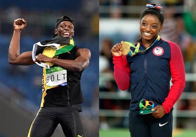 A két győztes: Usain Bolt és Simone Biles (Forrás: AIPS)