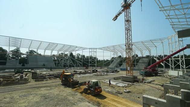 Így áll a szegedi stadion építése