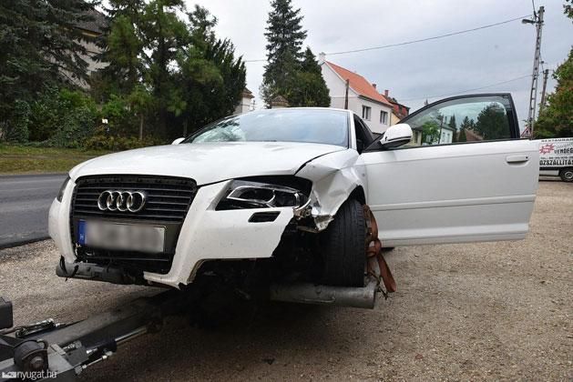 Összetörték Pars Krisztián autóját (Fotók: nyugat.hu)