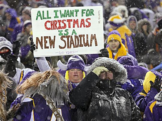 Az egyik Vikings-szurkoló mindössze egy új stadiont kér karácsonyra