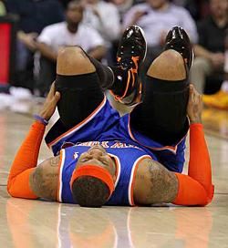 Carmelo Anthony megsérült, 
a Knicks mégis nyert Clevelandben (Fotó: Reuters)