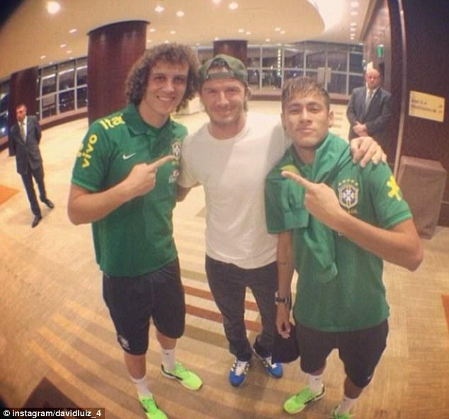 David Luiz, Beckham és Neymar (forrás: Instagram)