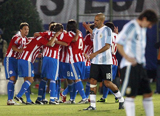 Paraguay kijutott a vébére, és válságba taszította Argentínát (fotó: Reuters)