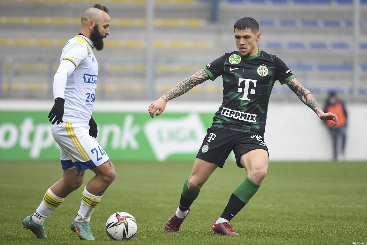 Mezőkövesd's Tamás Cseri (left) has already clashed with Muhamed Bešić in a friendly match in December (Photo: fradi.hu)