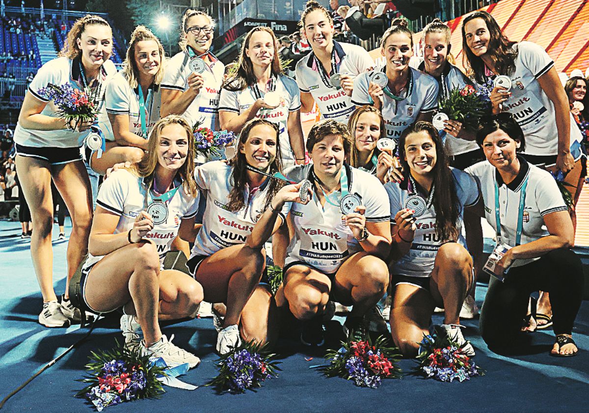 A női vízilabda-válogatott egyértelműen szintet lépett, és ezüstérmes lett a tavalyi hazai rendezésű világbajnokságon (Fotó: Nemzeti Sport)