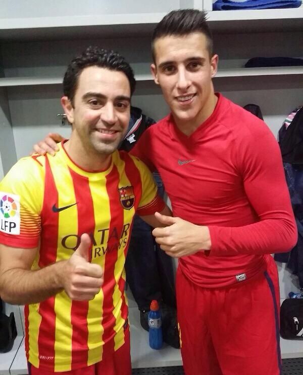Xavi és Tello (forrás: Twitter)
