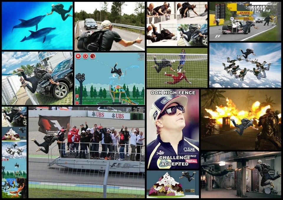 Räikkönennek olykor még megszólalnia sem kell az első osztályú szórakoztatáshoz (Fotó: facebook.com/LotusF1Team)