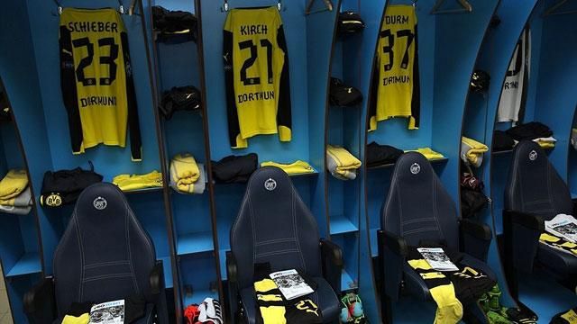 A dortmundi öltöző (Fotó: uefa.com)