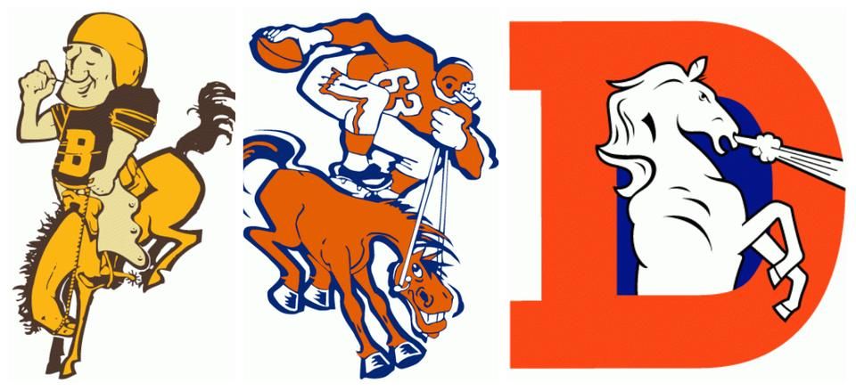 Az első évtized rajzfilmfigurái után a D-betűs logót két és fél évtizedig használta a Broncos