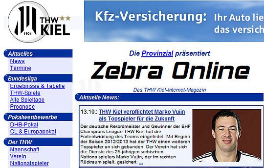 A Kiel honlapja bejelentette Vujin szerződtetését