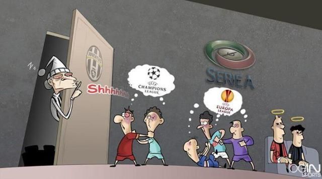 Sokatmondó karikatúra a Serie A helyzetéről (Fotó: facebook.com/Troll.Football)