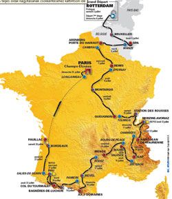 A  2010-es Tour de France menetrendje