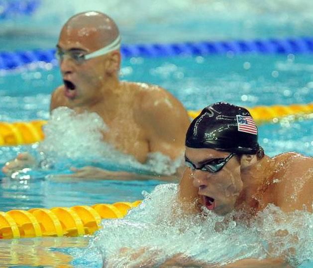 Cseh László és Michael Phelps (Fotó: Getty Images)