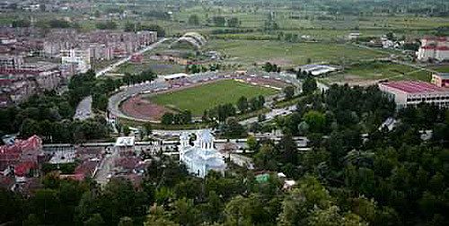 A Skënderbeu stadionja – madártávlatból