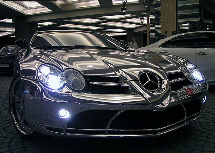 A fehérarany Mercedes Benz Brabus SLR McLaren (Fotó: exoticsonroad.com)