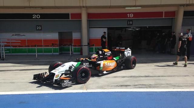 Pérez későn kezdte el a körözést a Force India-Mercedesszel (Fotó: Twitter/clubforce)