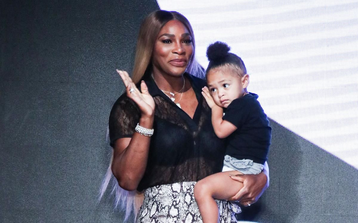 Serena Williams és kislánya, Olympia (Fotó: AFP)