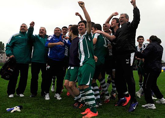 Török öröm: a Bursaspor nyerte meg az európai döntőt (Fotó: Szabó Miklós)