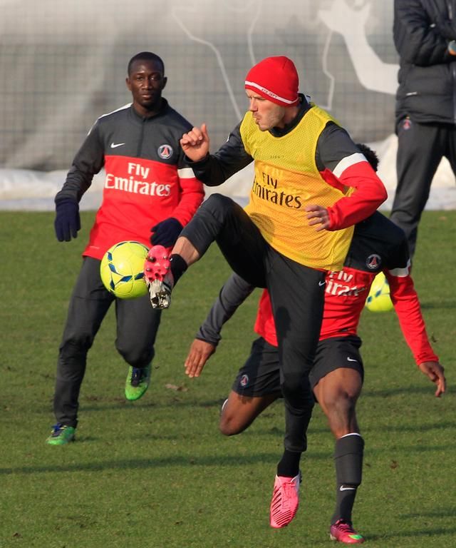 Beckham először tréningezett új csapattársaival (Fotó: Reuters)