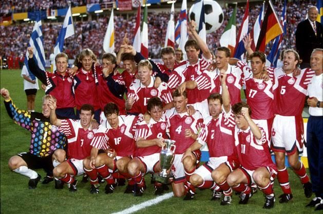 Az 1992-es Eb-győztes dán válogatott (Fotó: Getty Images)