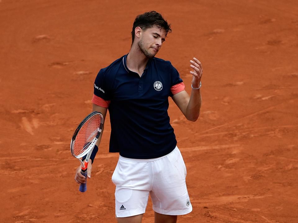 Dominic Thiem nem bírta idegekkel (sem) a vasárnapi űrteniszt (Fotó: AFP)