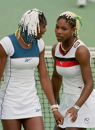 Venus és Serena Williams a karrierjük kezdetén