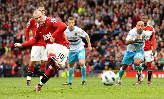Rooney szerzett vezetést az MU-nak (Fotó: Reuters)