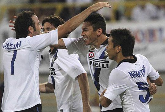 Örülhettek az Inter játékosai: a bajnokság után a BL-ben is nyertek (Fotó: Reuters)