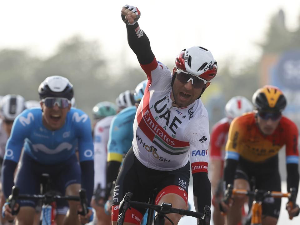 Diego Ulissi pályafutása nyolcadik etapgyőzelmét ünnepelhette (Fotó: AFP)