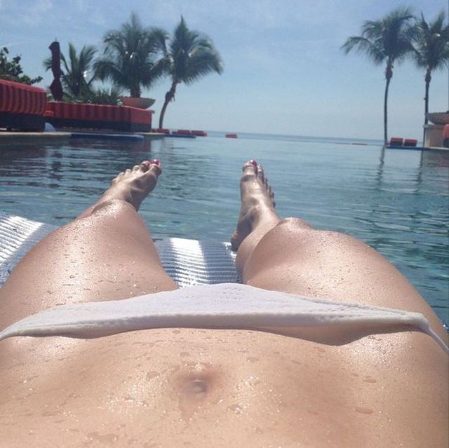 Wozniacki minden bizonnyal élvezi a pálmafás környezetet (Fotó: Instagram)