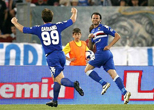 A Cassano és Pazzini által repített Sampdoria az élre ugrott (Fotó: Action Images, archív)