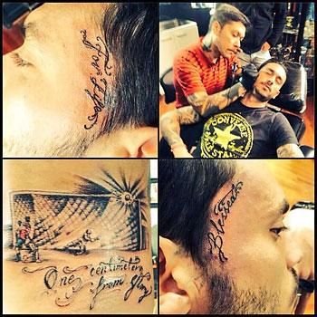 Montázs Pinilla új tetoválásairól